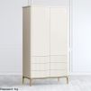 Шкаф 2 двери Pr019C1T-gold Primo gold 