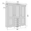 Шкаф 3 двери APs623E-K04-S Atelier Home 