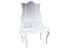Стол туалетный Соната с зеркалом ММ-283-06 Белая эмаль с темной патиной