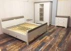 Кровать Бейли с ящиками 180х200 белый воск-антрацит 