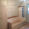 Кровать-диван Бейли с выдвижными ящиками белый воск-антик 