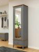 Шкаф для прихожей Пенни с зеркалом (Серый 7046 / Антик 24) 