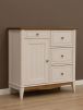 Комод 113 для прихожей Пенни (Белый воск / Антик 24) 