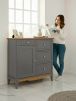 Комод 113 для прихожей Пенни (Серый 7046 / Антик 24) 