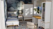 Кровать Пенни 90x200 белый воск/антик 24 