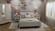 Кровать Пенни 160x200 белый воск/антик 24 