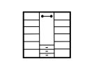 Шкаф 3-х створчатый с ящиками и зеркалами Лирона 