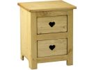 Тумба прикроватная 2 ящика с сердцем CHEVET 2T COEUR 
